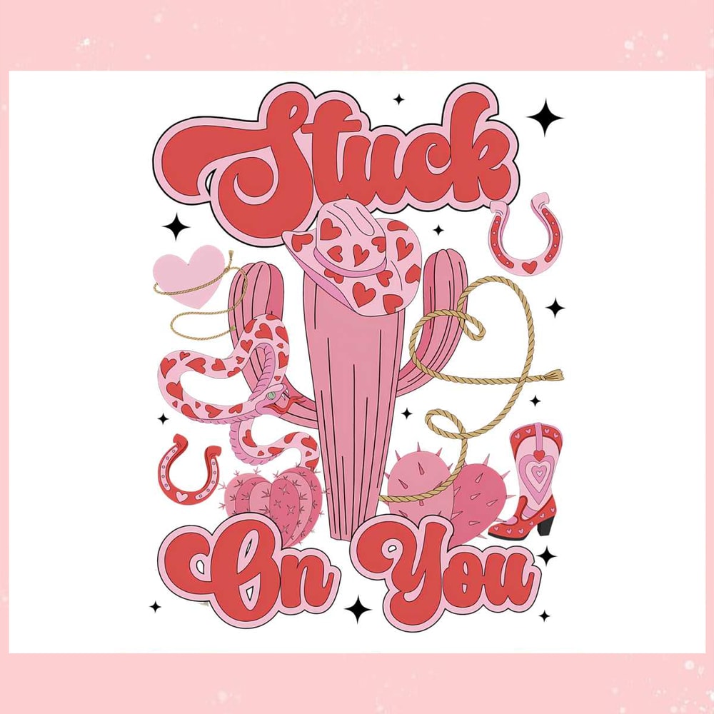 Stuck On You Western Valentine Cowboy PNG.jpg