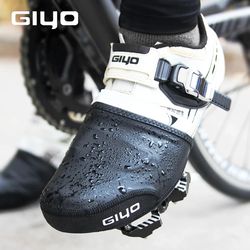 GIYO Waterproof Shoe Covers Reusable Anti-slip Warm Reflective Protector Half-toe Shoe Cover Winter Cycling MTB Bike Equ