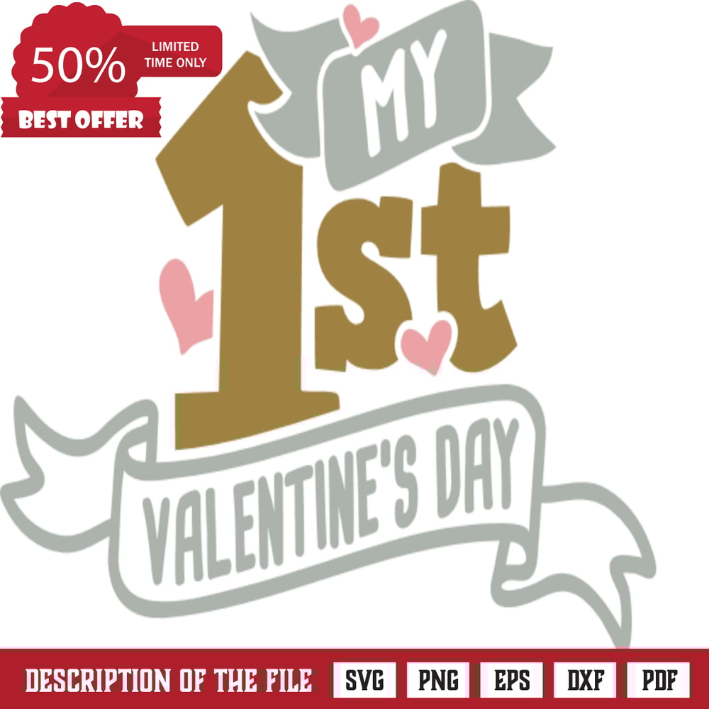 my 1st valentine's day, baby, first free svg file - SVG Heart.png