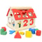 Montessori Math Toy For Toddlers Educational Wooden Puzzle Toys Count Number House Shape Matching G 1