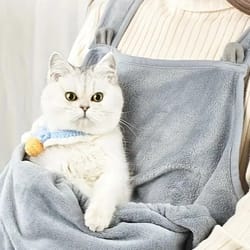 cozy pet carrier apron for small cats and dogs ideal for winter travel, outdoor adventures, and cat sleeping