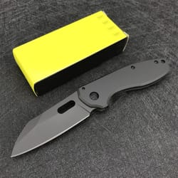 heavy-duty outdoor pocket knife with all-steel handle survival camping & hunting tool