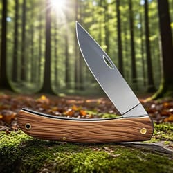 stainless steel folding pocket knife premium fillet knife with rosewood handle for fishing & outdoor adventures