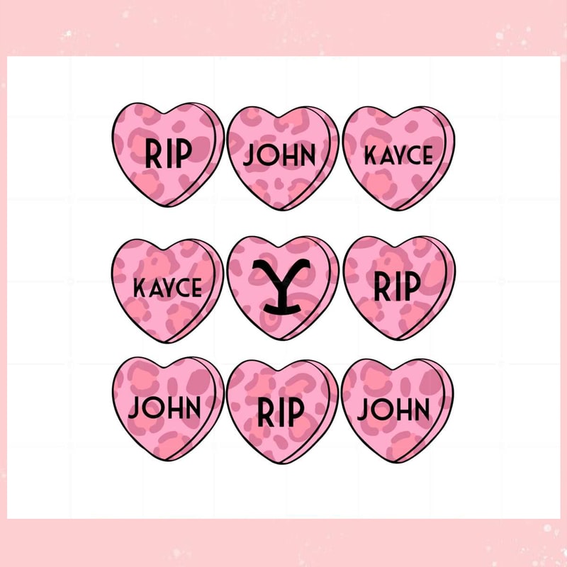 Yellowstone Conversation Hearts Svg For Cricut Sublimation Files.jpg