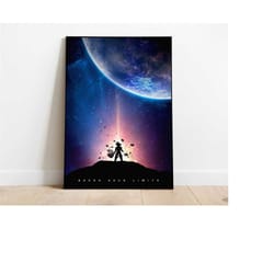 son goku dragon ball z break your limits japanese anime art poster