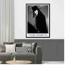 v for vendetta, v for vendetta poster, v for vendetta print, v for vendetta canvas, vendetta wall art, famous wall art,