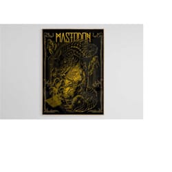 mastodon poster, mastodon music print, mastodon wall decor, home decor, digital poster, download print, vintage poster,