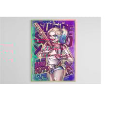 harley quinn poster, harley quinn print, harley quinn wall decor, harley quinn art, digital print, download poster, famo