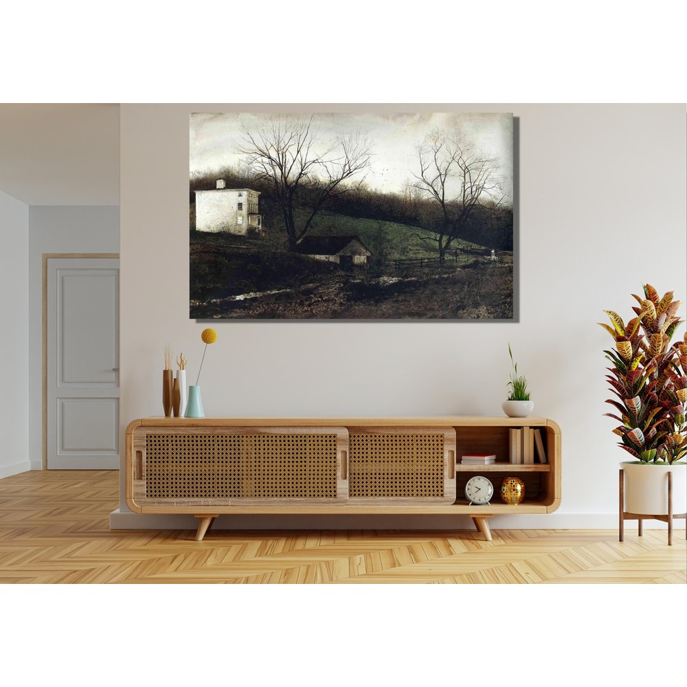Andrew Wyeth Evening At Kuerners Ready To Hang Canvas,Andrew Wyeth Poster Art,Andrew Wyeth Painting Art,Modern Wall Art,Evening At Kuerners.jpg