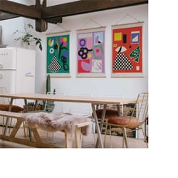 set of 3 paper cutouts posters - papier