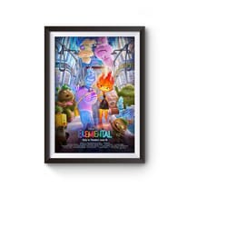 disney pixar elemental 2023 movie poster wall art