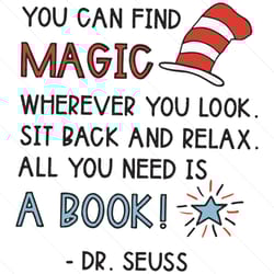 you can find magic wherever you look cat in the hat svg