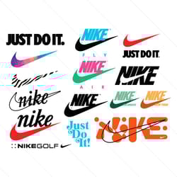 nike logos svg bundle sport brand svg vector