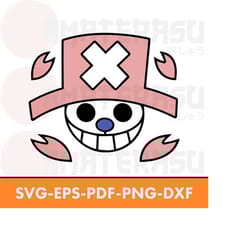one piece tony tony chopper digital download - anime cotton candy lover in svg, png, pdf, eps, dxf for crafters and fans