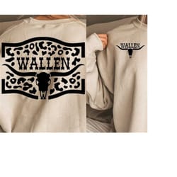 wallen svg, wallen png, western cowboy png, wallen cowboy png, retro western bull skull png, country music, wallen bull,