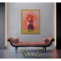 the sun, sun tarot, dark academia, tarot card,