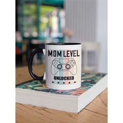gaming mom mug, gamer mom gift, mom level unlocked, new mom gift, pregnancy announcement mug, leveled up to mom, pregnan