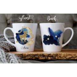 stunning aries mug / march april birthday / personalized zodiac gift for aries