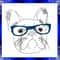 French Bulldog Glasses Machine Embroidery Design Bulldog Embroidery Dog Pug Embroidery Pet With Glasses Embroidery 1