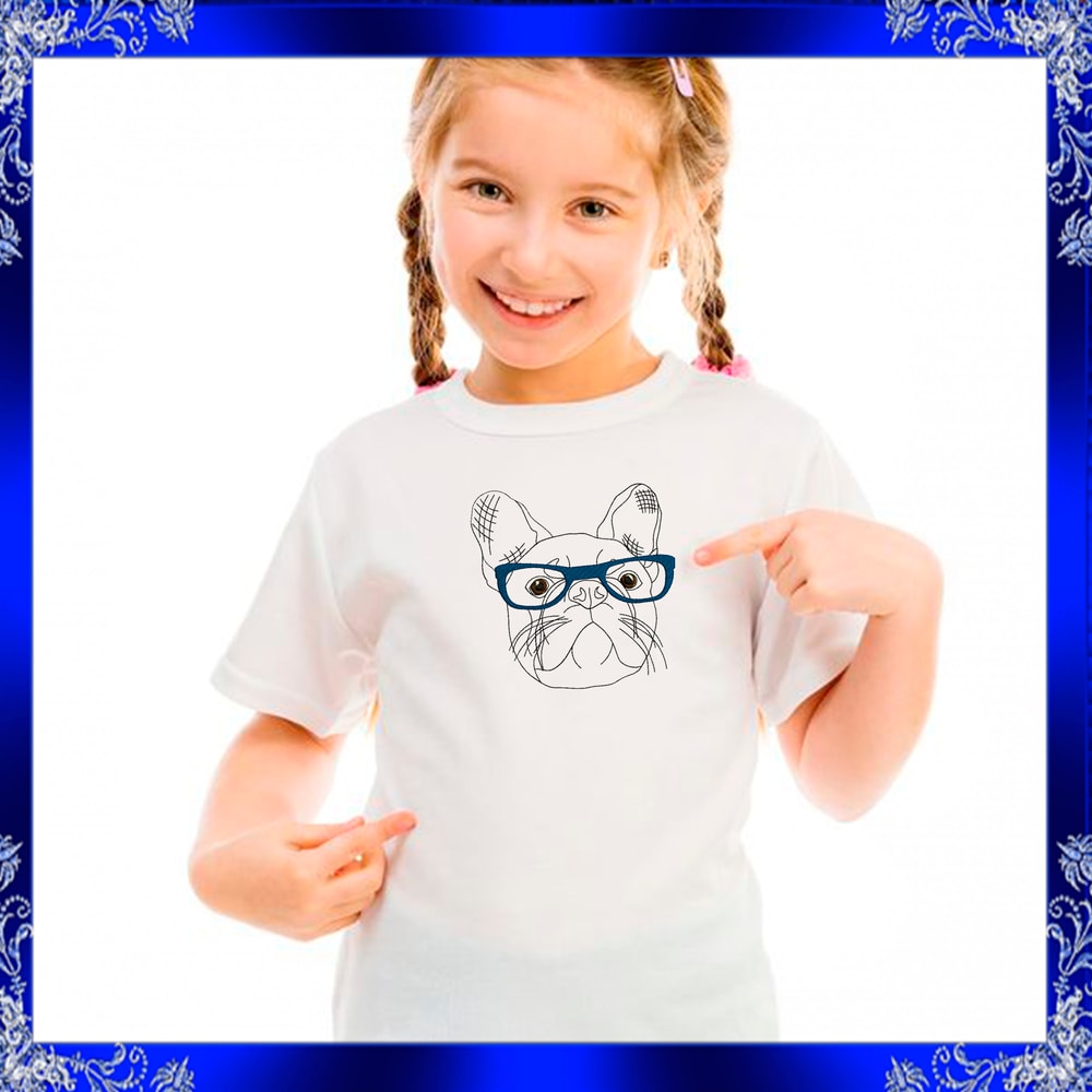French Bulldog Glasses Machine Embroidery Design Bulldog Embroidery Dog Pug Embroidery Pet With Glasses Embroidery 2