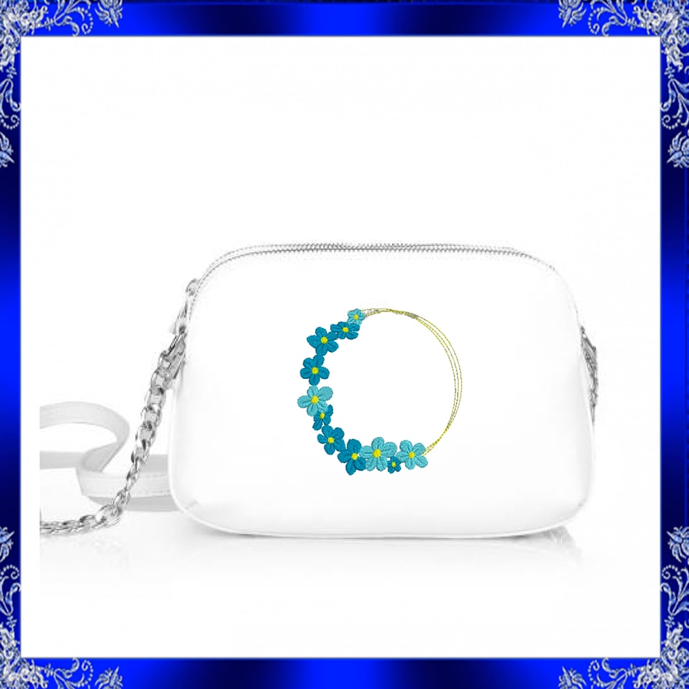 Flower Frame Embroidery Floral Wreath Frame Embroidery Wreath Floral Monogram Frame Embroidery Roun 2