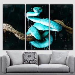 snake canvas print, viper snake canvas art, snake painting, snakes wall art