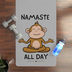 cute rubber yoga mat, non-slip & eco-friendly yoga mat, hot yoga bikram, namaste yoga mat, gift for yoga teacher, cute y
