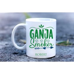 ganja mug ,funny weed coffee mug wake and bake mug stoner gifts weed accessories - novelty weed mug cannabis mug