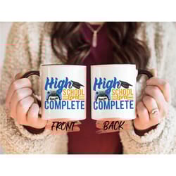level complete mug, graduation masters degree high school grad mug for men/women graduation gift, grad mug, high school