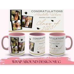congratulations gift mug, graduation collage mug for him & her graduation day, grad photo mug, custom photo mug, graduat