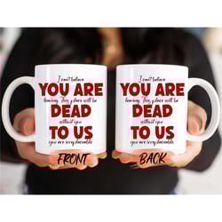 work bestie coworker mug, you are dead to us mug for coworker leaving work gift, coworker leaving, goodbye coworker for