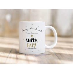 mug super grandpa - grandpa gift - grandpa surprise - birth gift -