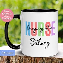 nurse gift, personalized mug, emergency room nurse mug, custom er nurse mug, er nurse gift, personalized er nurse gift,