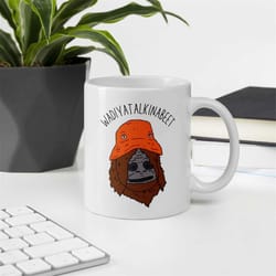 sassy the sasquatch, sassy wadiyatalkinabeet mug, you druggo sassy mug, the big lez show, trippa snippa, sassy foods