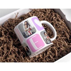 love photo collage mug gift, photo mug, valentine gift, personalized valentines gift, customized mug, mug, gift for boyf