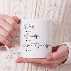 dad, grandpa, great grandpa - pregnancy announcement, pregnancy reveal, great grandpa gift, new baby, baby reveal gift,