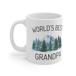 grandpa coffee mug, world's best grandpa mug, grandpa fathers day gift from granddaughter grandson, grandfather cup, gra