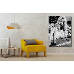 brigitte bardot playing cards canvas wall art poster