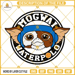 mogwai waterpolo svg, gremlins svg, gremlins gizmo svg