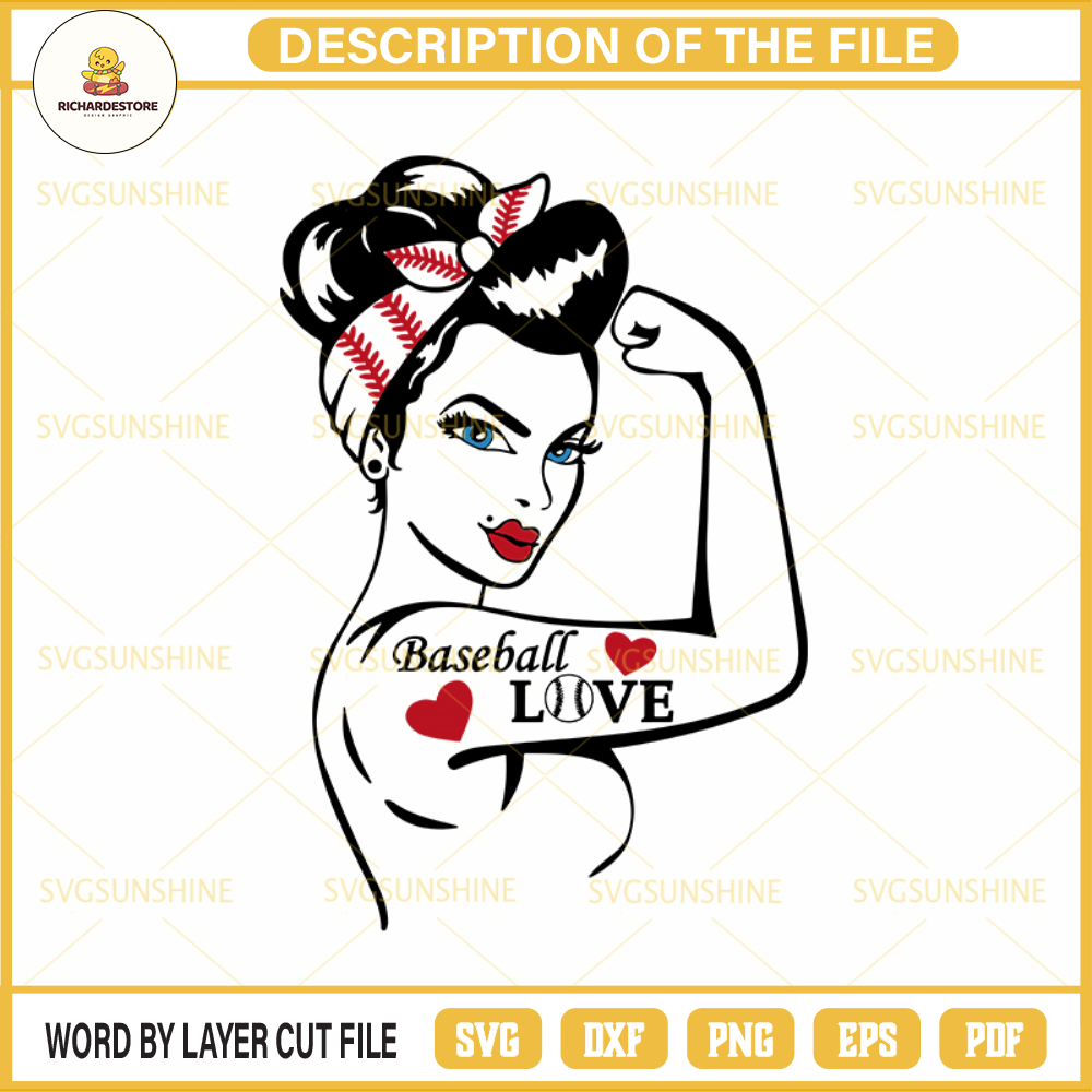 Rosie the riveter baseball Svg, Baseball Mom Svg, Baseball Svg, Morthers day Svg.jpg