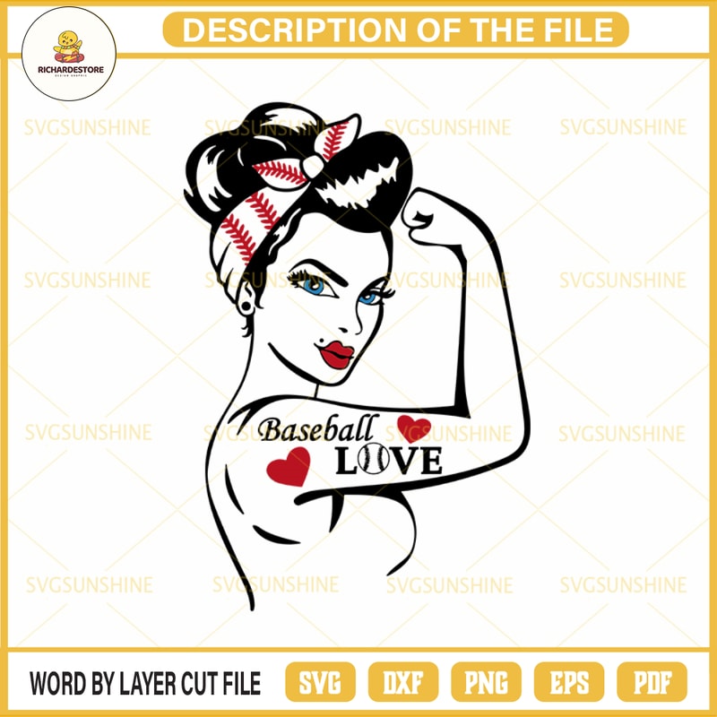 Rosie the riveter baseball Svg, Baseball Mom Svg, Baseball Svg, Morthers day Svg.jpg