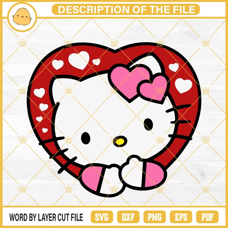 Hello Kitty Love SVG, Hello Kitty Valentine SVG PNG EPS DXF File.jpg