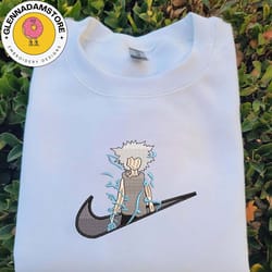 nike x killua embroidered sweatshirthunter x hunter anime embroidered sweatshirt, anime embroidered crewneck, anime