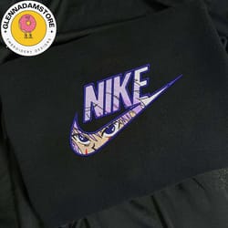 nike x killua embroidered sweatshirt, hunter x hunter anime embroidered sweatshirt, anime custom embroidered crewneck, a