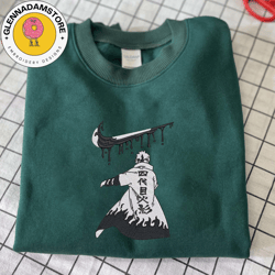 nike x minato embroidered sweatshirt, naruto anime embroidered sweatshirt, custom anime embroidered crewneck, best anime
