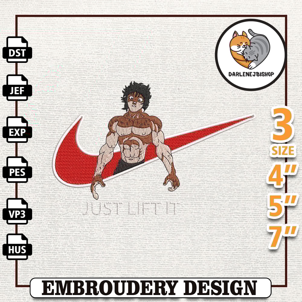 Nike Baki Anime Embroidery Design, Nike Anime Embroidery Design, Best Anime Embroidery Designs, Instant Download.jpg