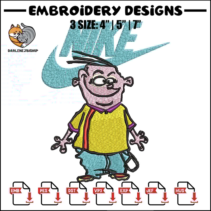 Cartoon swoosh Nike Embroidery design, Cartoon swoosh Nike Embroidery, Nike design, Embroidery file, Instant download..jpg