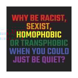 why be racist sexist homophobic lgbt gay pride svg, lgbt svg, lgbt quote svg, gay pride svg, proud ally svg, equality sv