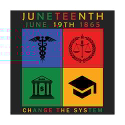 juneteenth june 19th 1865 change the system svg, juneteenth svg, june 19th svg, black history svg, black freedom svg, me