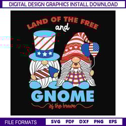 land of the free and gnome of the brave svg